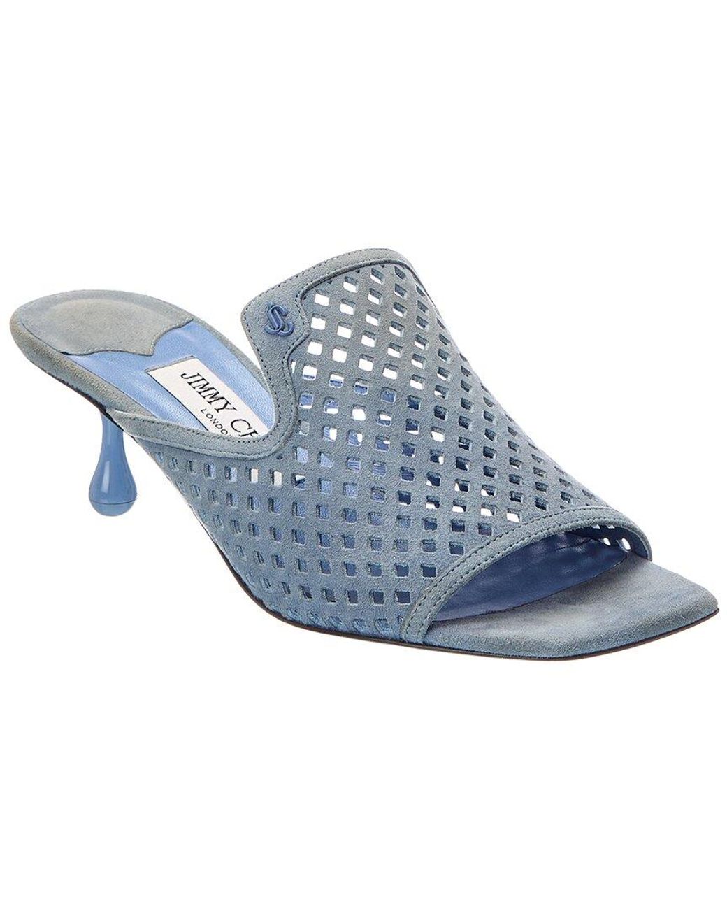 Jimmy Choo Blue Ander 50 Suede Sandal