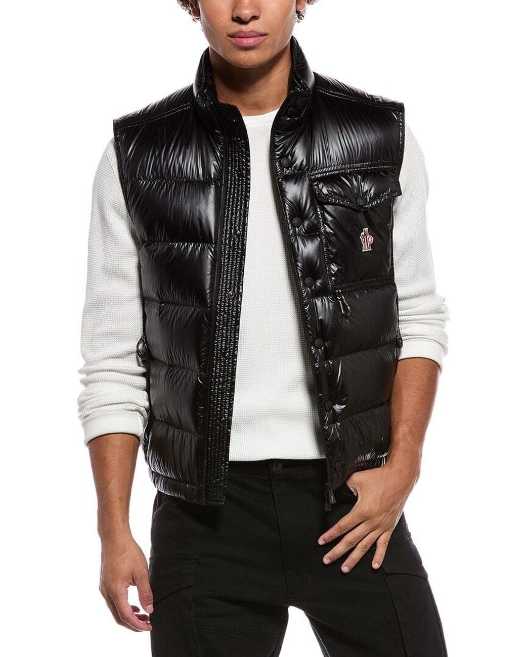 Moncler Black Down Vest for men