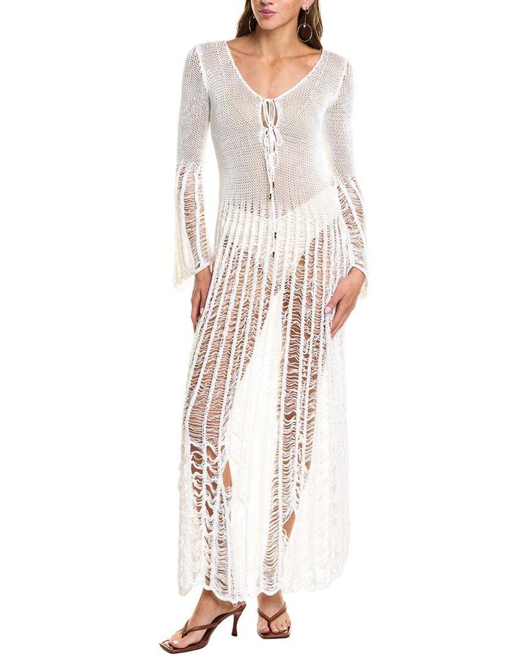 Tom Ford White Crochet Maxi Dress