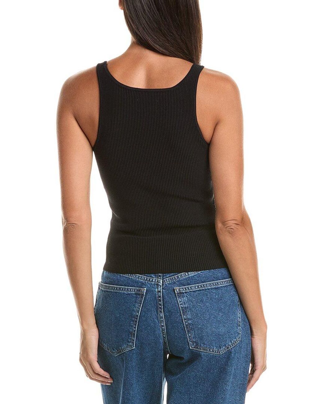 DL1961 Black Ribbed Tank