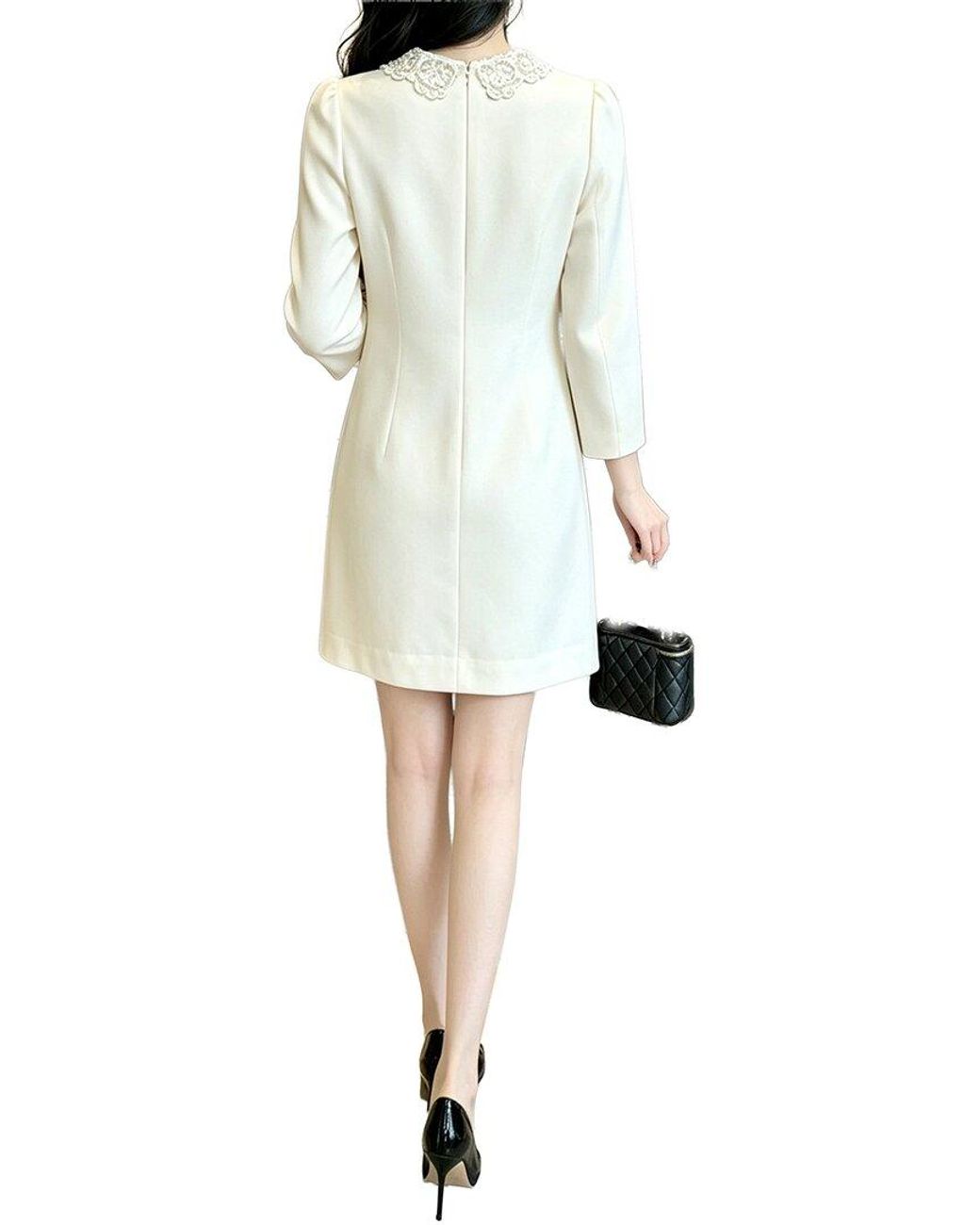 BRC By BURRYCO White Solid Mini Dress
