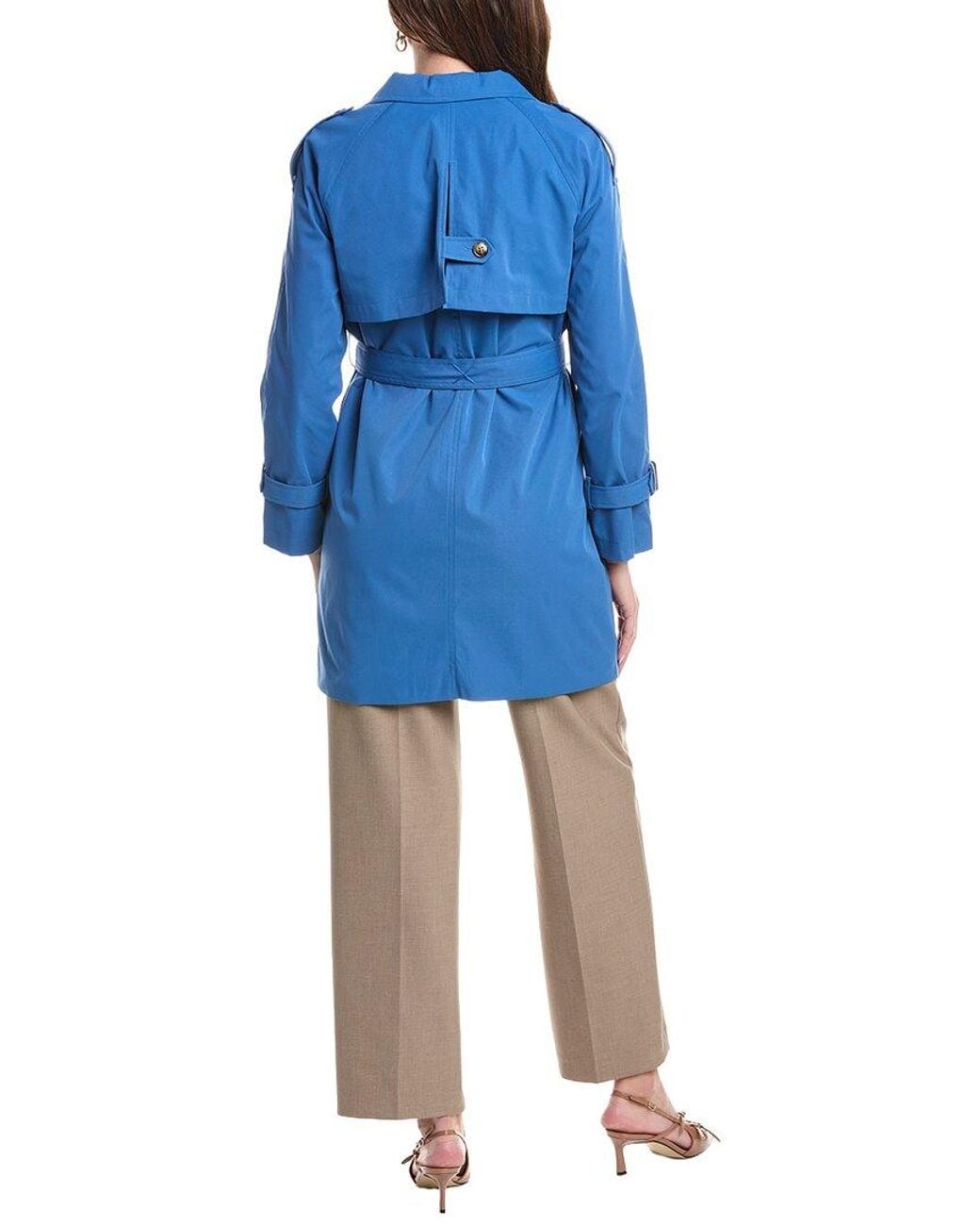 NVLT Blue Classic Double-Breasted Trench Coat