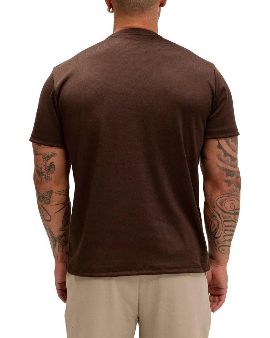 Ron Tomson Brown Double Knitted Luxurious Glow Top for men