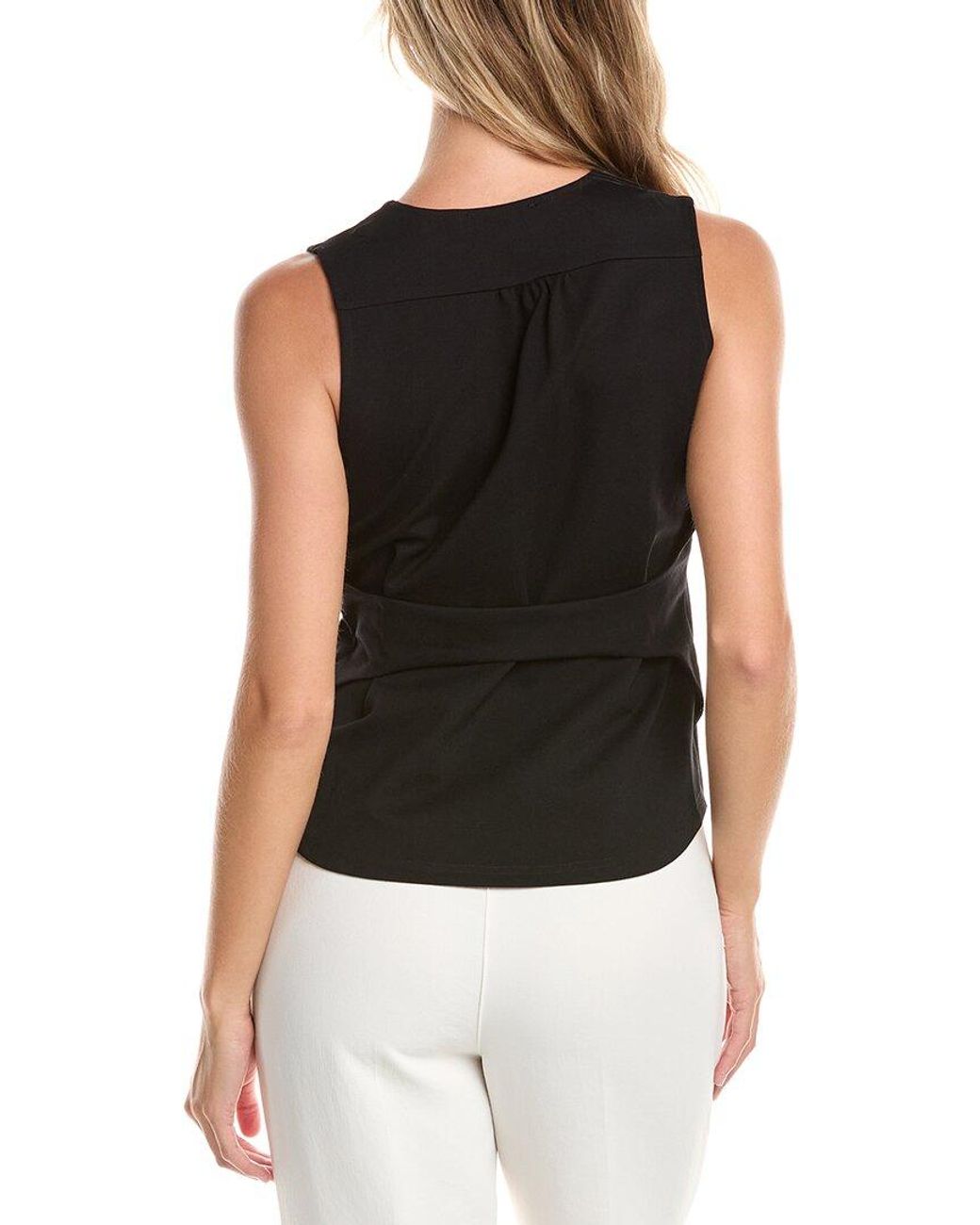 Gracia Black Button Vest