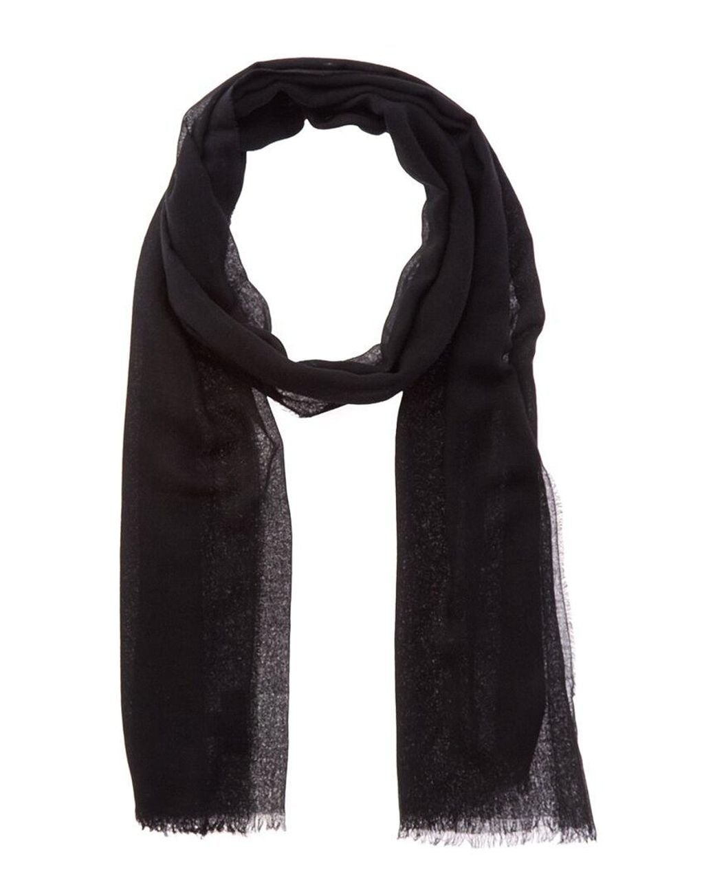 Bruno Magli Black Cashmere-blend Scarf