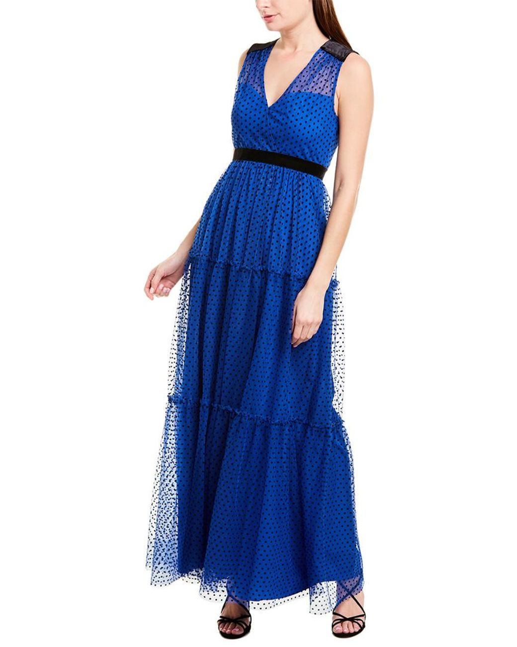 bcbg blue long dress
