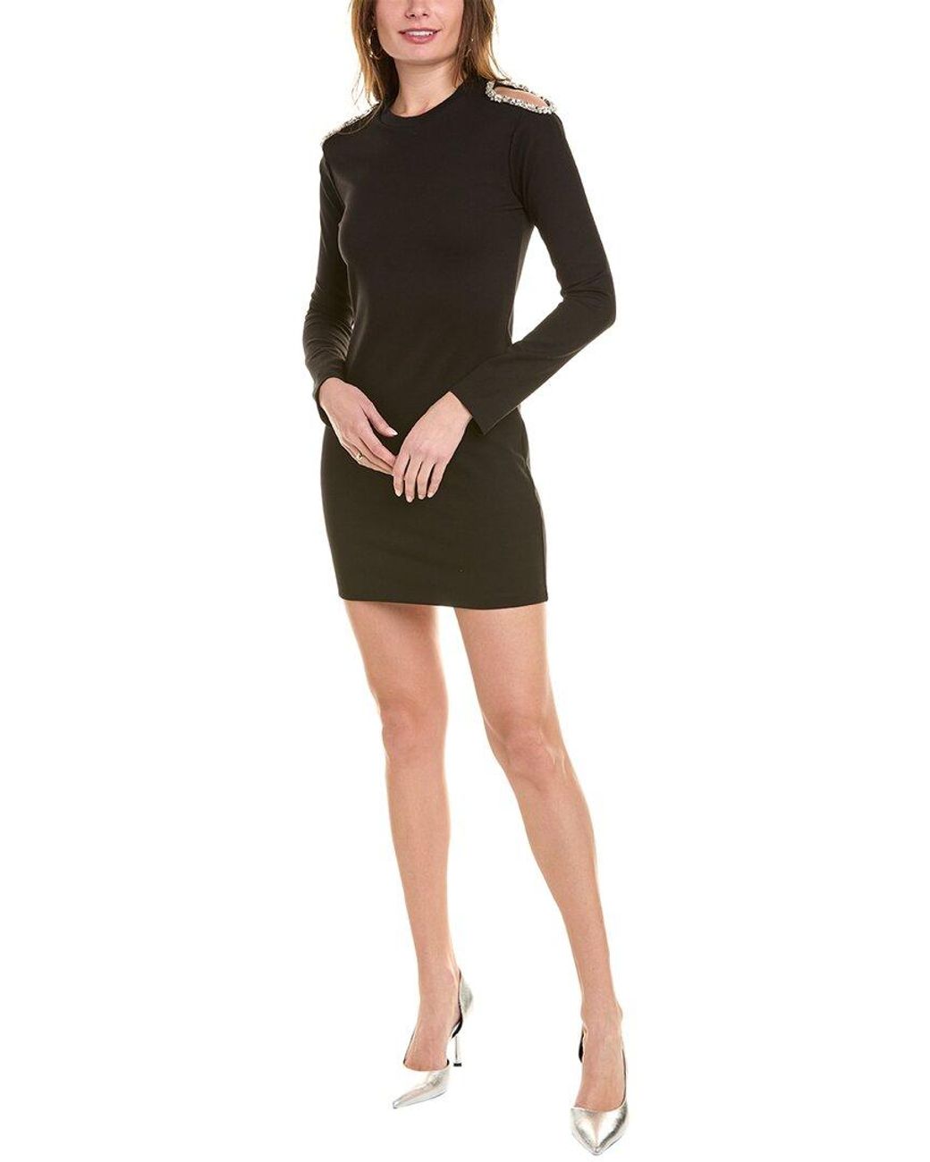 The Kooples Cold shoulder Sheath Dress in Black Lyst UK