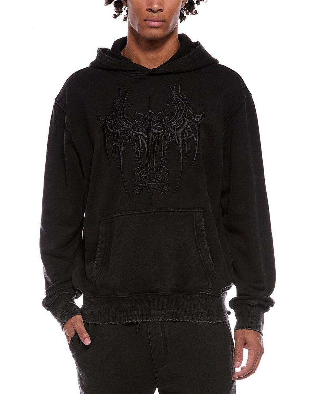 RTA Black Jordan Oversized Hoodie for men