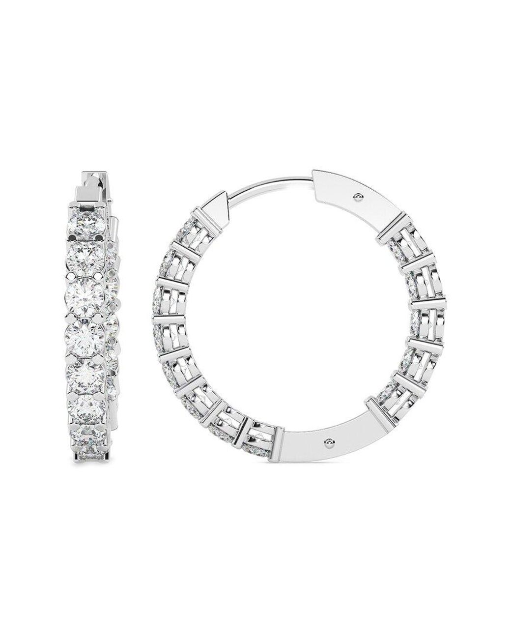Lab Grown Diamonds Metallic 14K 10.00 Ct. Tw. Lab-Grown Diamond Earrings