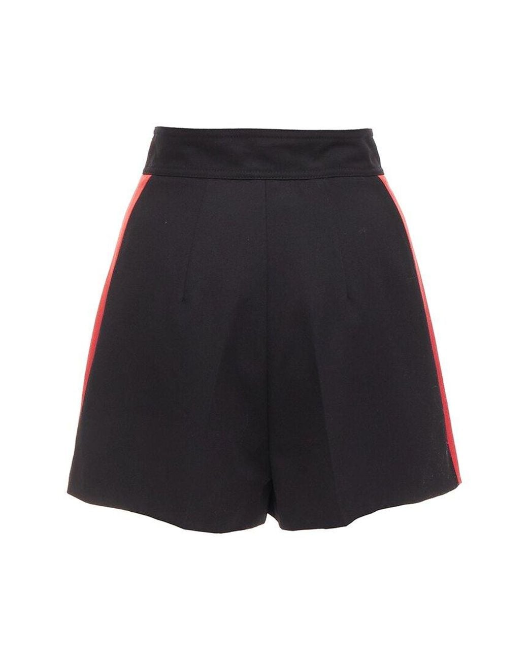 McQueen Black 2018 Stripe Wool Wide Short, Size It (Authentic Pre- Loved)