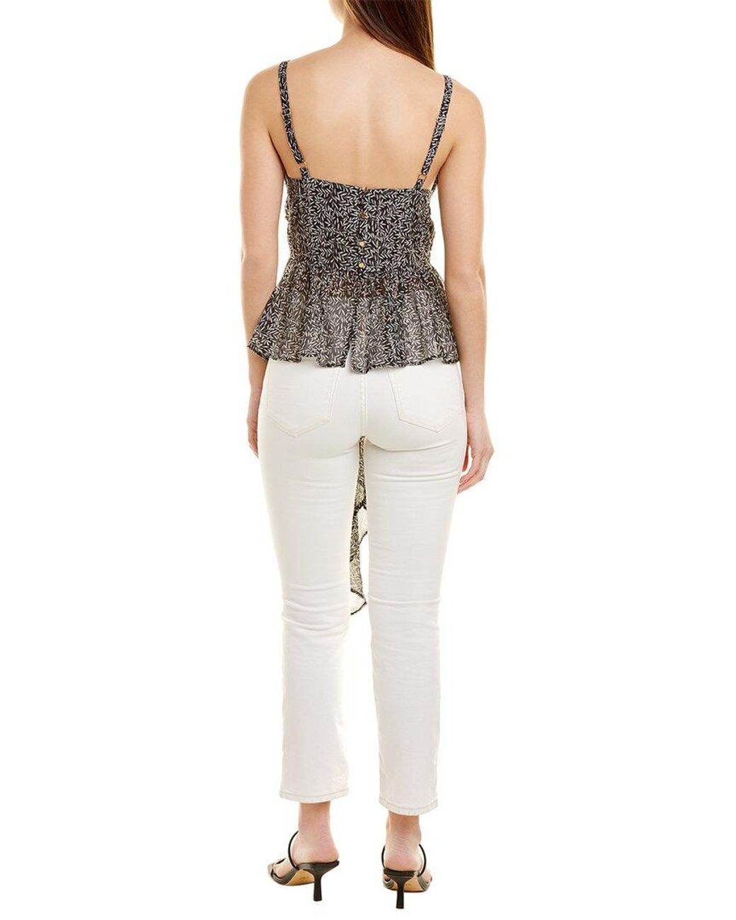 Sabina Musayev Black Brize Silk-Blend Top