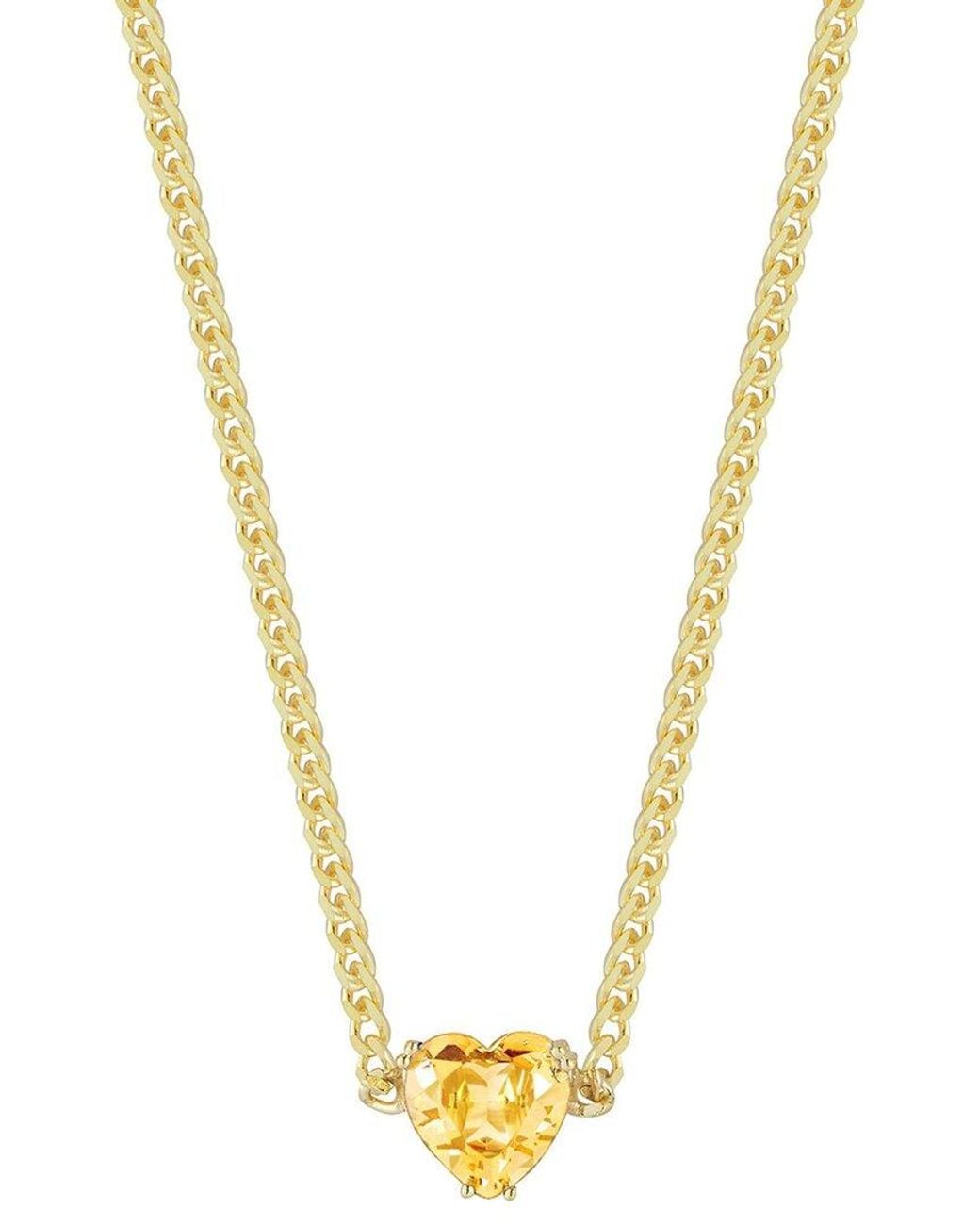 Sphera Milano Metallic Silver Cz Heart Necklace