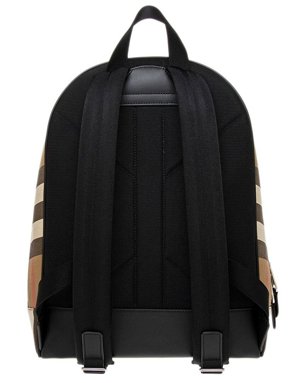 Burberry Brown Jeff Check Canvas & Leather Backpack
