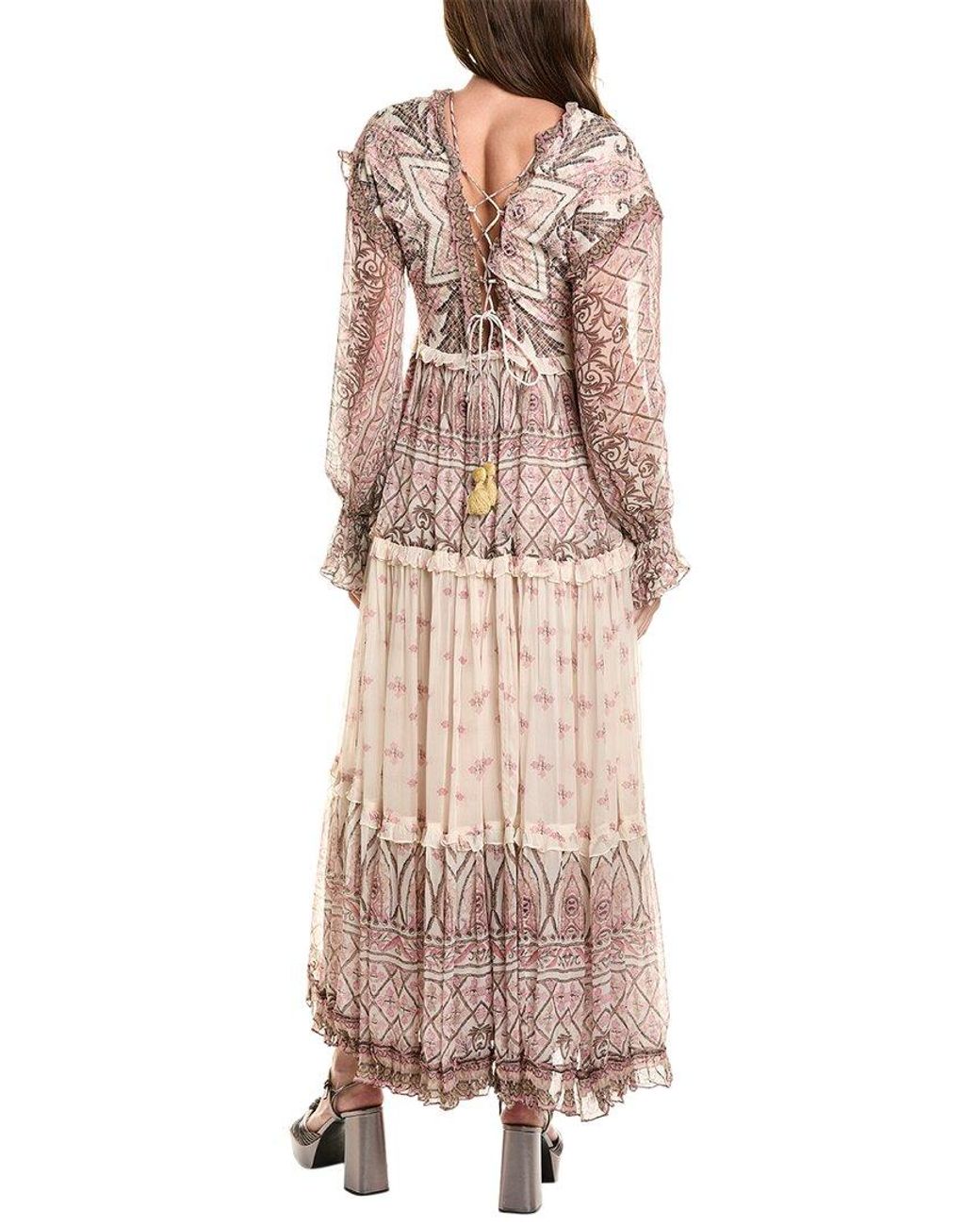Hemant & Nandita Pink Tiered Maxi Dress