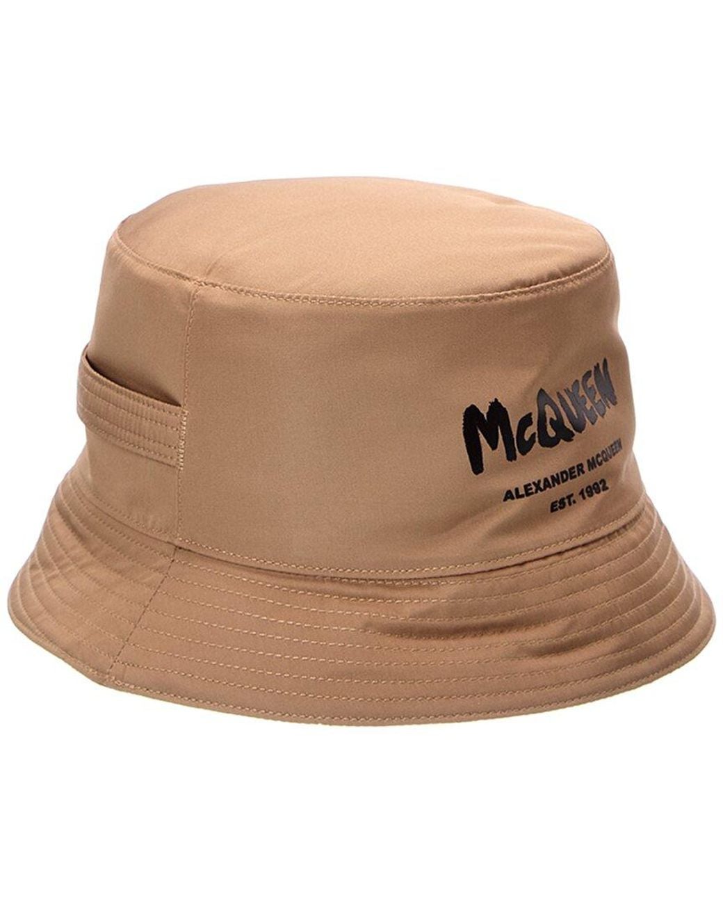 McQueen Natural Graffiti Bucket Hat