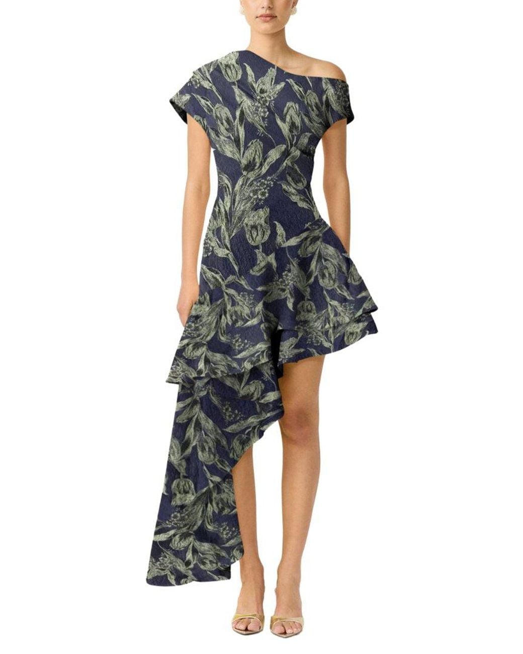 Elliatt Blue Luella One Shoulder With Ruffle Detailing