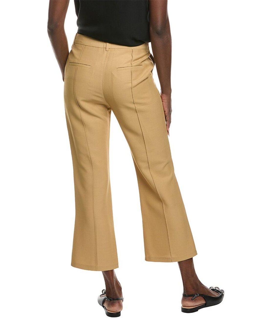Co. Natural Wool-Blend Cropped Flare Pant