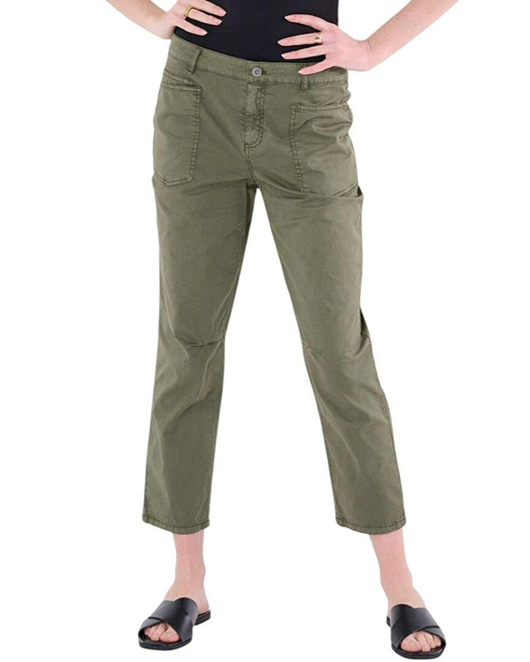Marrakech Green Calina Stretch Twill Pant