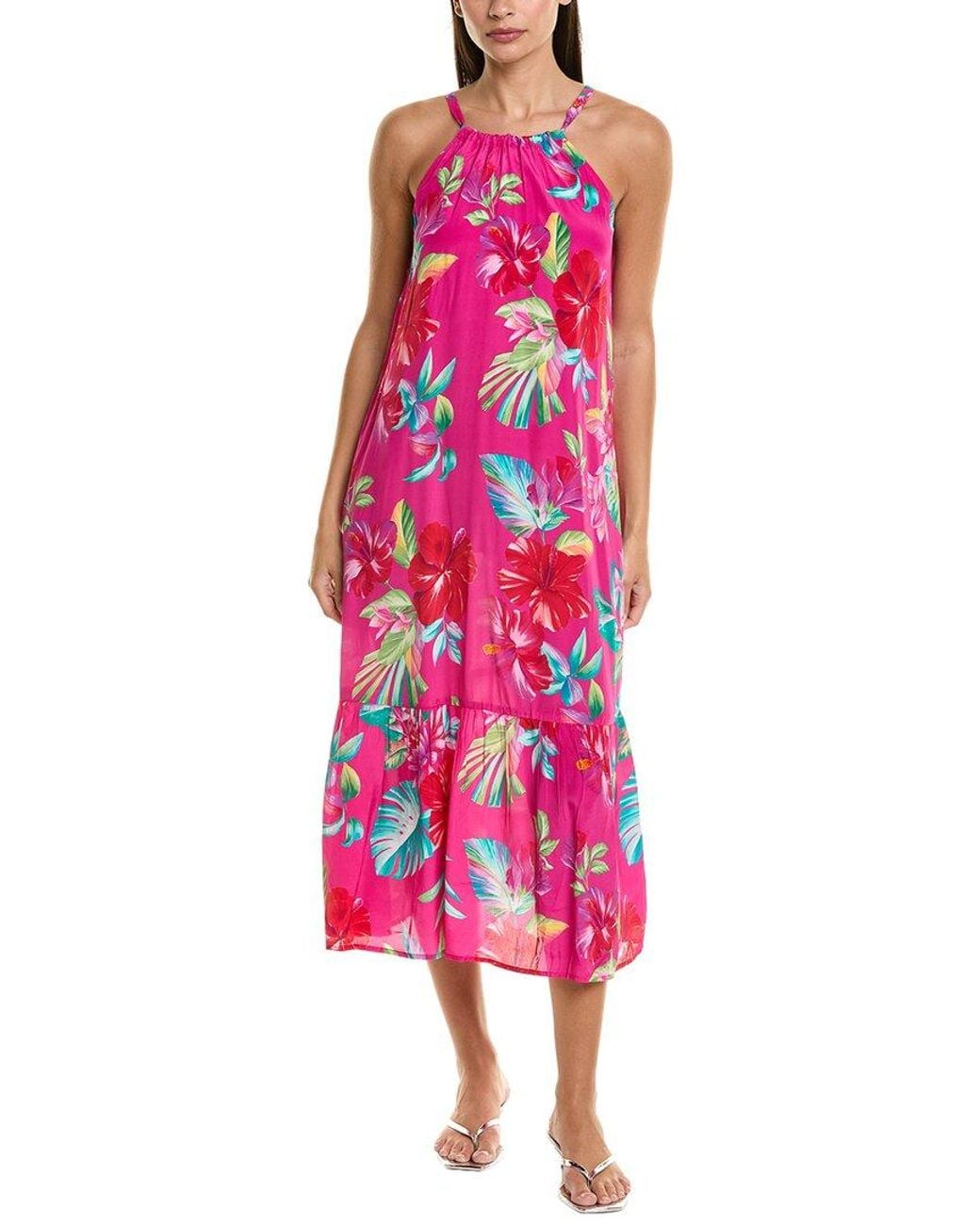Tommy Bahama Fiesta Floral Maxi Dress in Pink | Lyst
