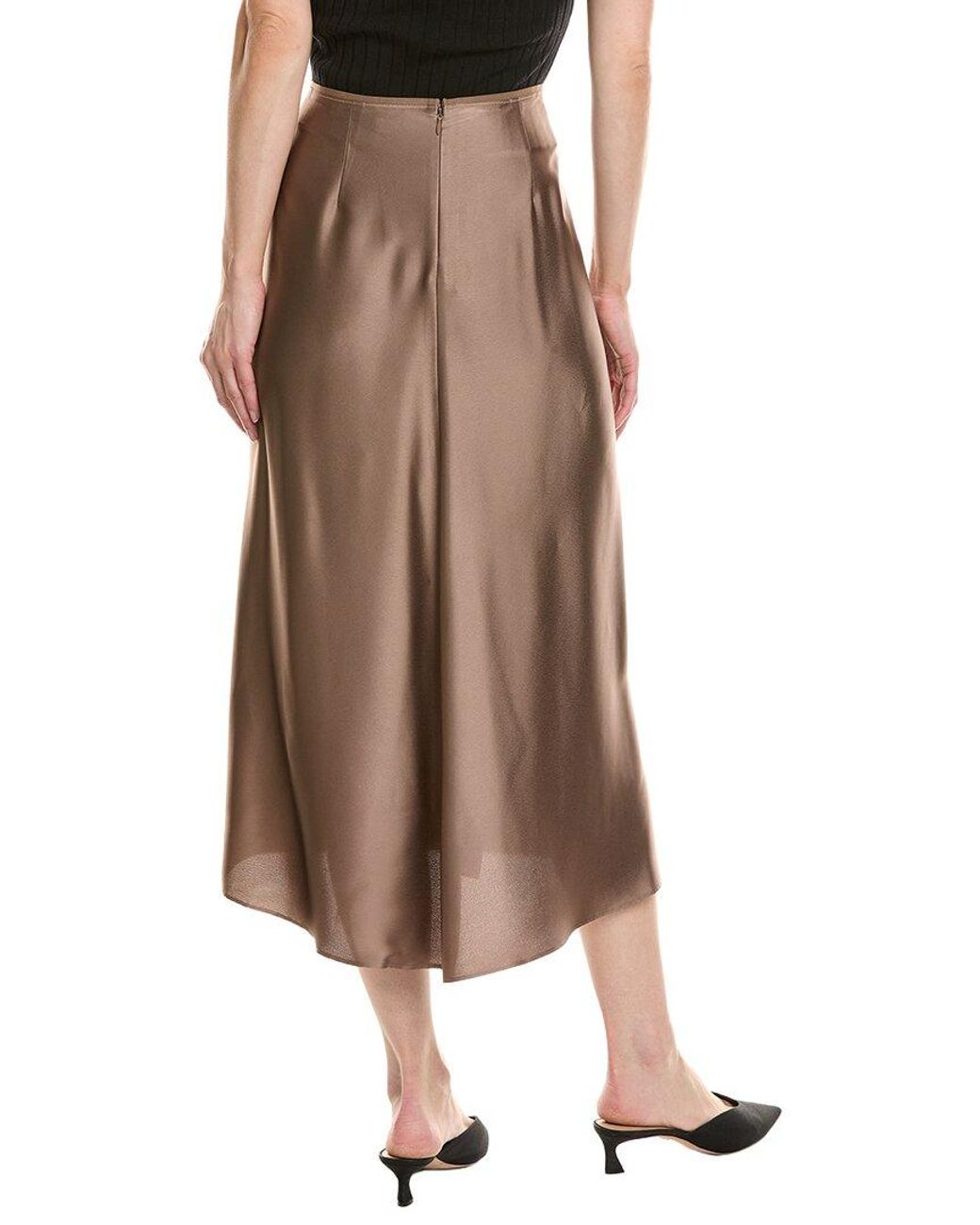 Vince Blue Satin Slip Skirt