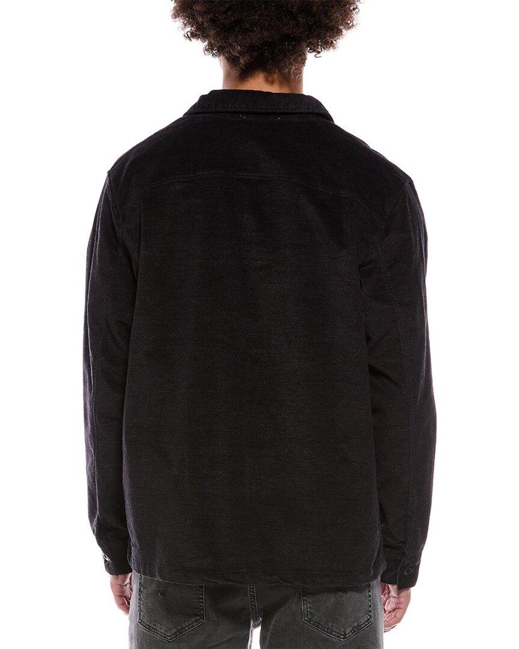 Jason Wu Black Velveteen Button Up Overshirt for men
