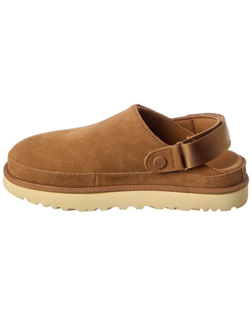 Ugg Brown Goldenstar Suede Clog