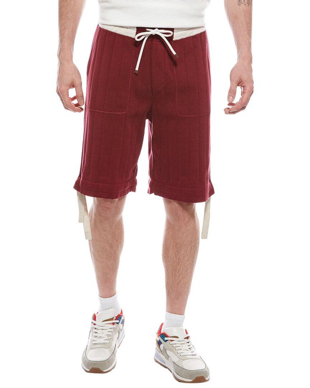 Brunello Cucinelli Red Bermuda Short for men