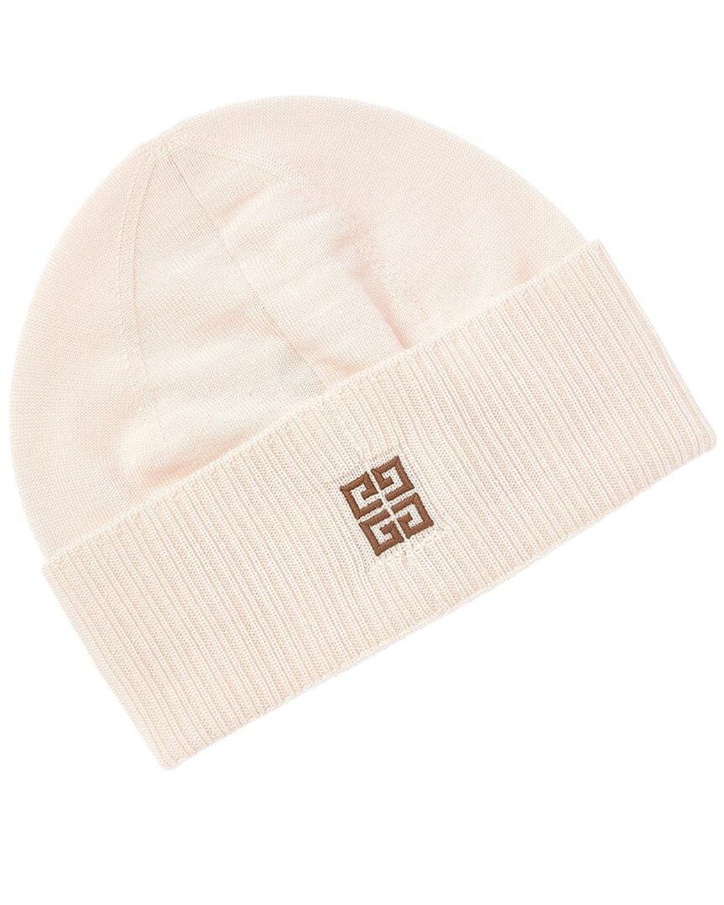 Givenchy Natural Logo Wool Beanie