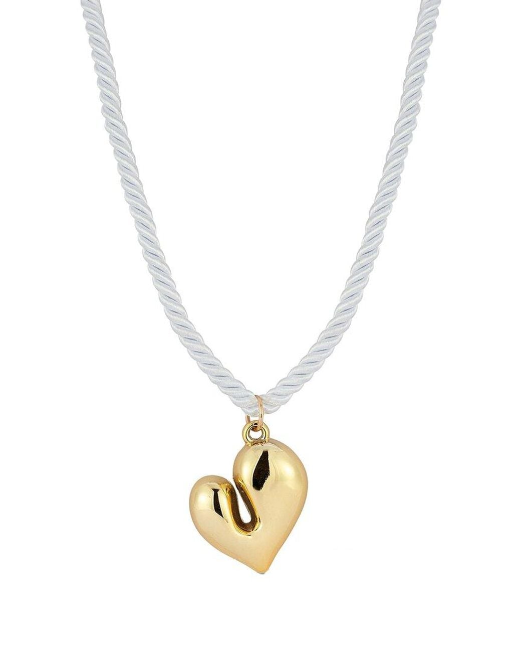 Sphera Milano Metallic Plated Heart Pendant Collar Necklace
