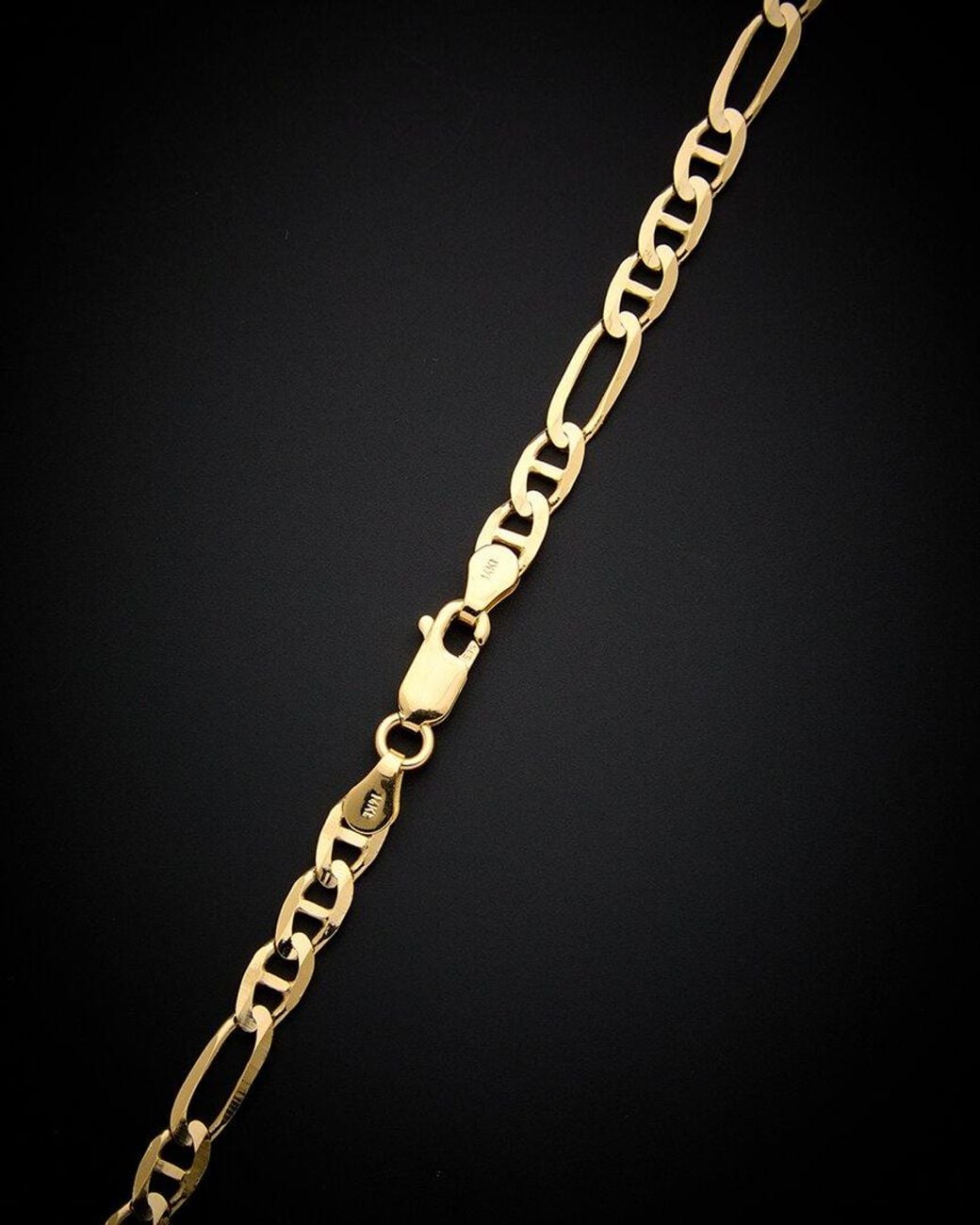 Italian Gold Black 14k Ficonucci Link Necklace