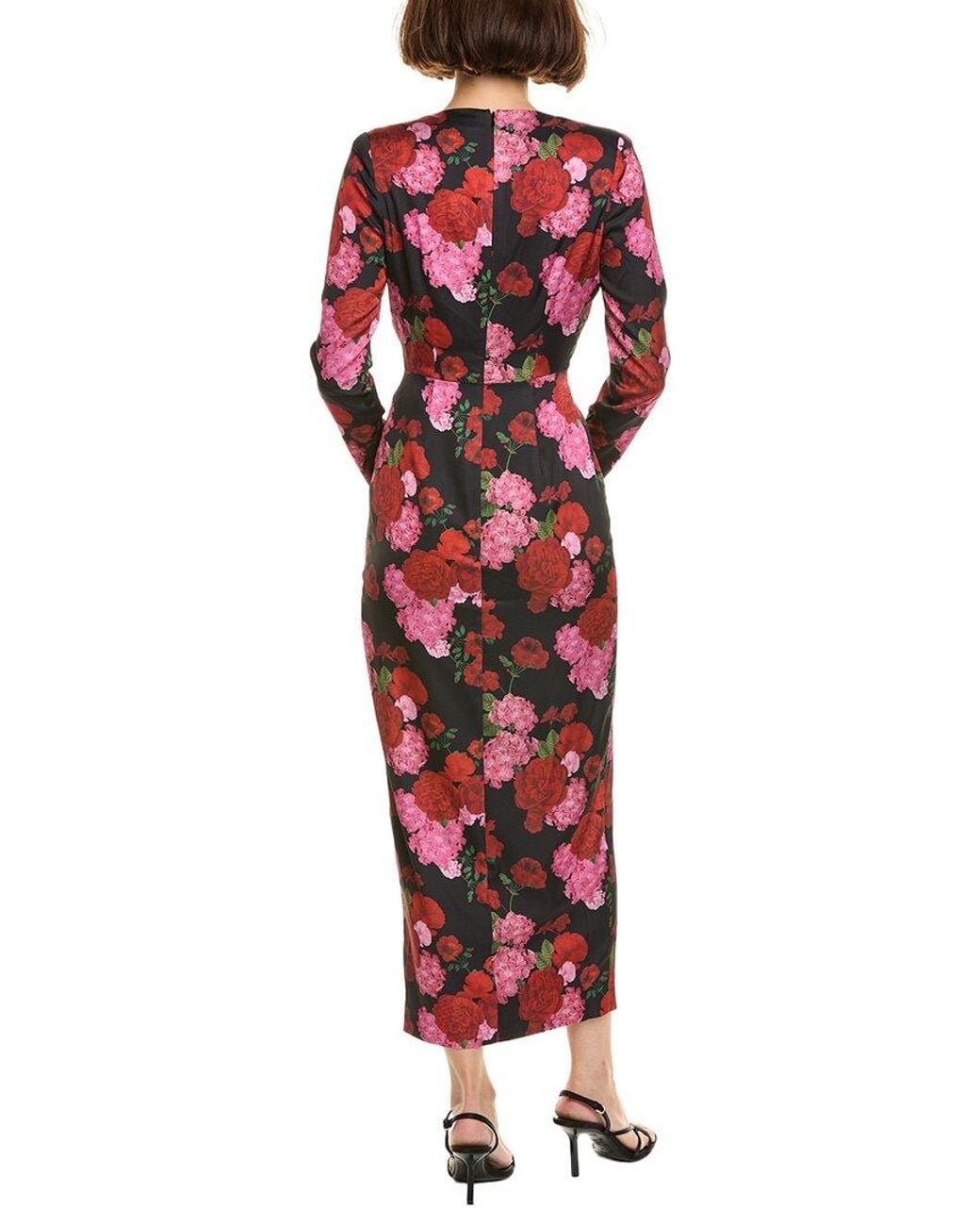 Generation Love Red Silvanna Floral Satin Dress