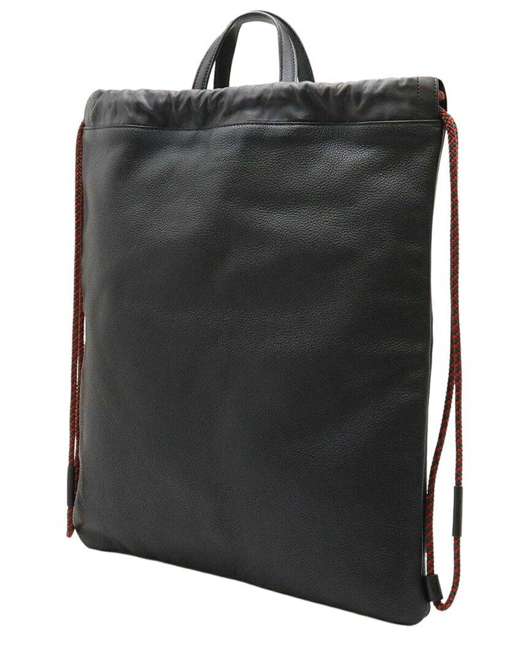 Gucci Black Calfskin Drawstring Backpack (Authentic Pre-Loved)