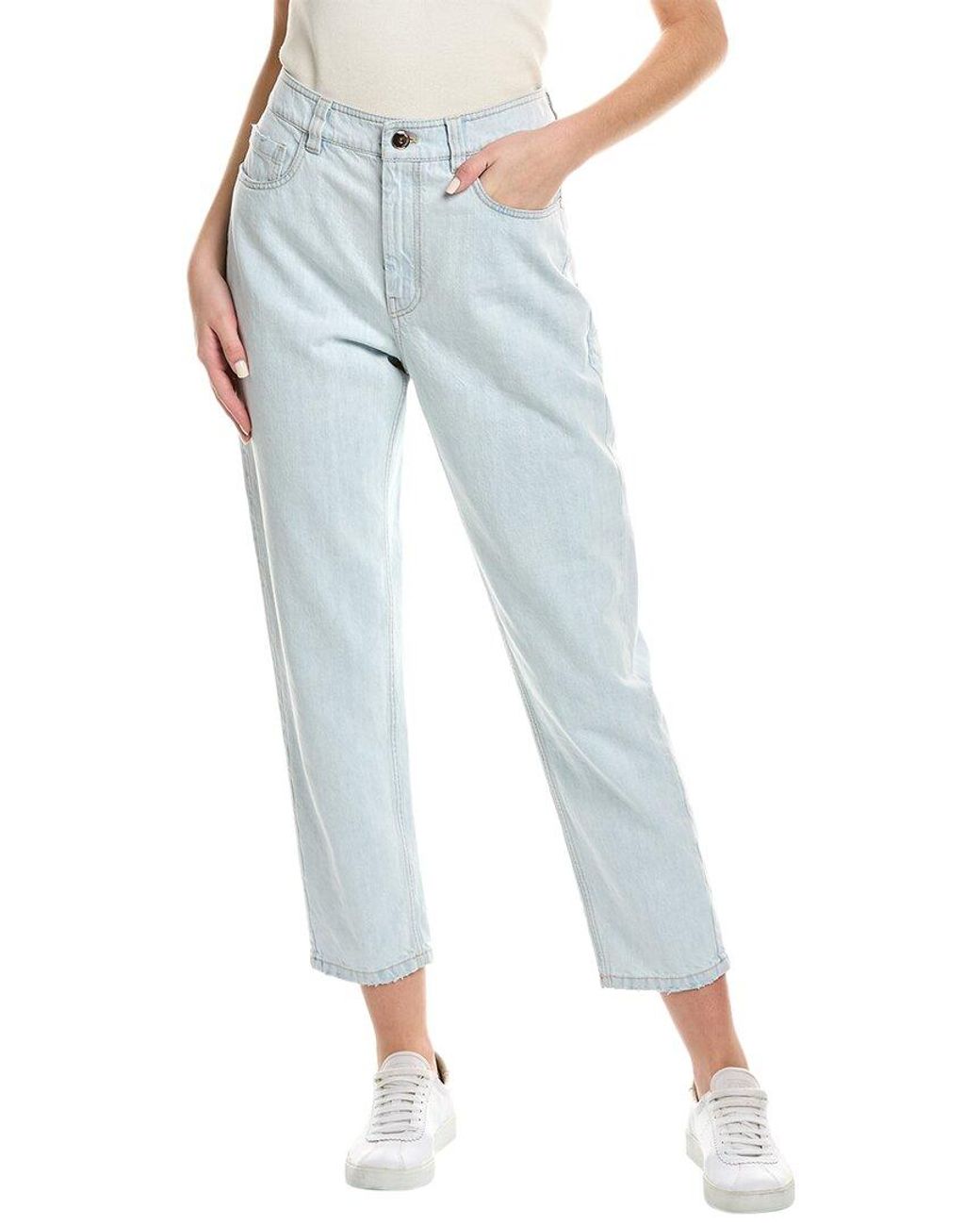 Brunello Cucinelli Blue Light Wash Straight Jean
