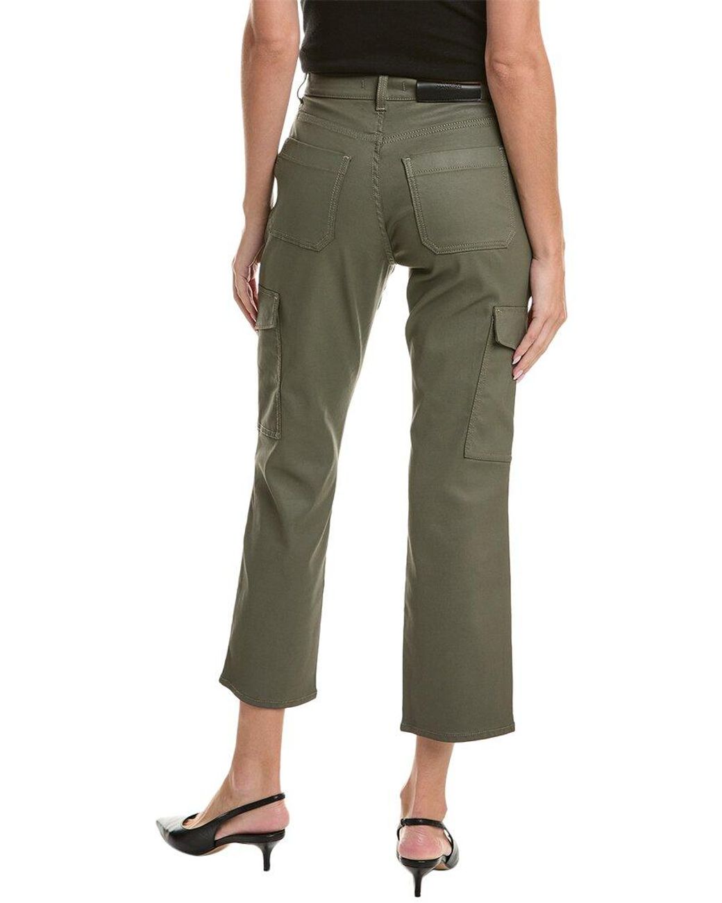 7 For All Mankind Green Logan Coated Cargo Jean
