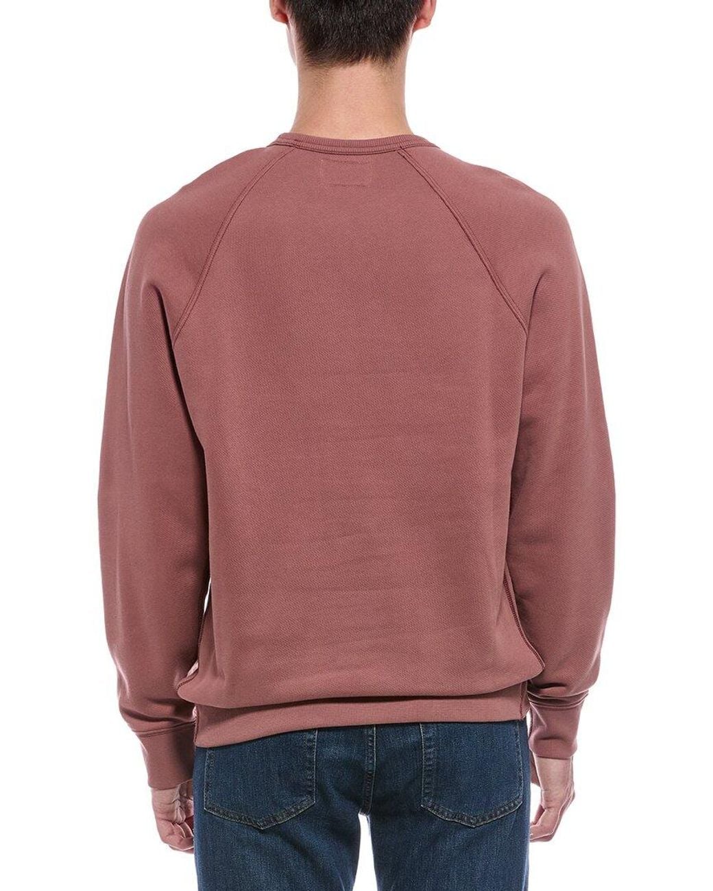 Faherty Brand Red High Standard Fleece Crewneck Sweatshirt for men