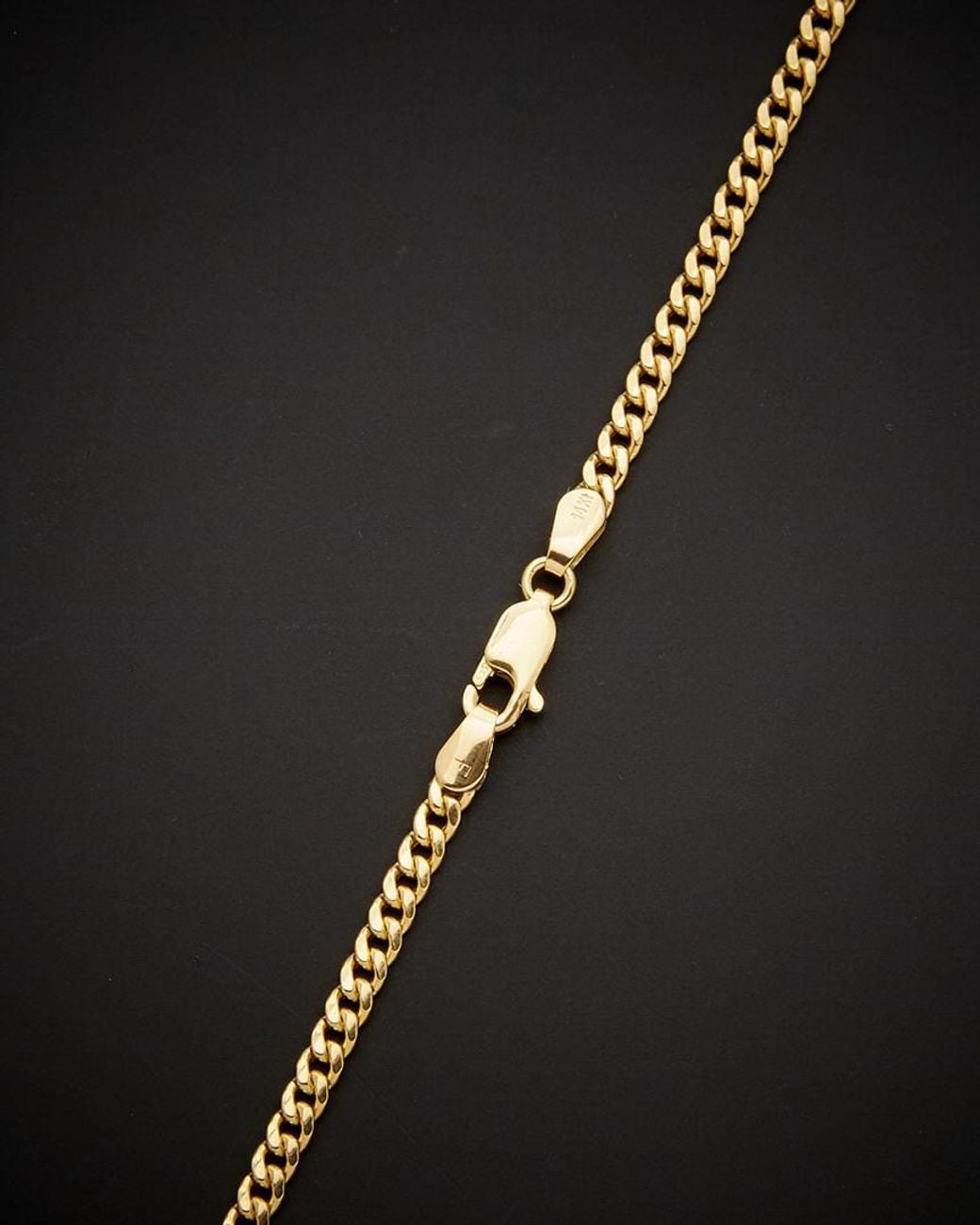 Italian Gold Black 14k Miami Cuban Link Necklace