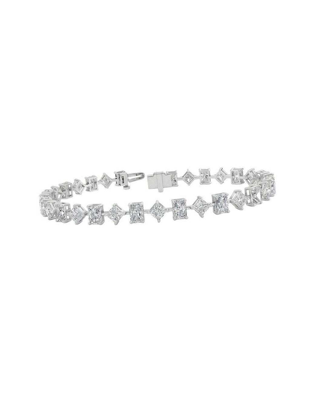 Lab Grown Diamonds White 14K 11.36 Ct. Tw. Lab-Grown Diamond Tennis Bracelet