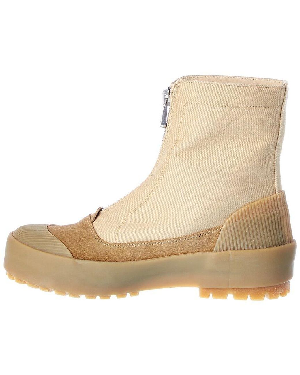 J.W. Anderson Natural Canvas & Suede Bootie