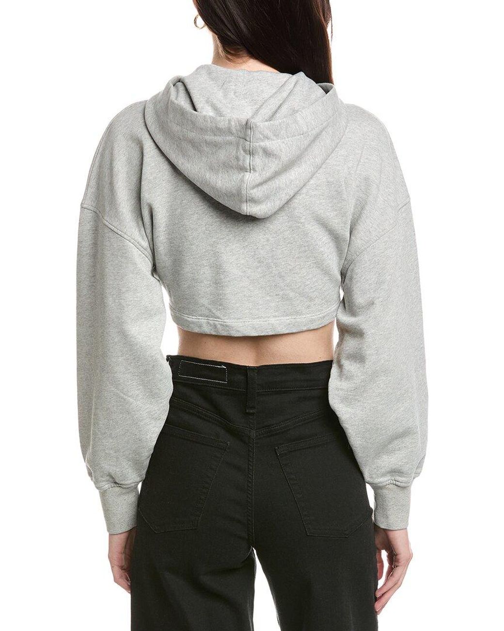 Palm Angels Gray Hooded Sweatshirt