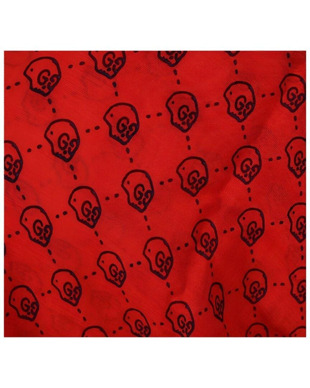 Gucci Red Silk-Blend Bandana/Square Scarf