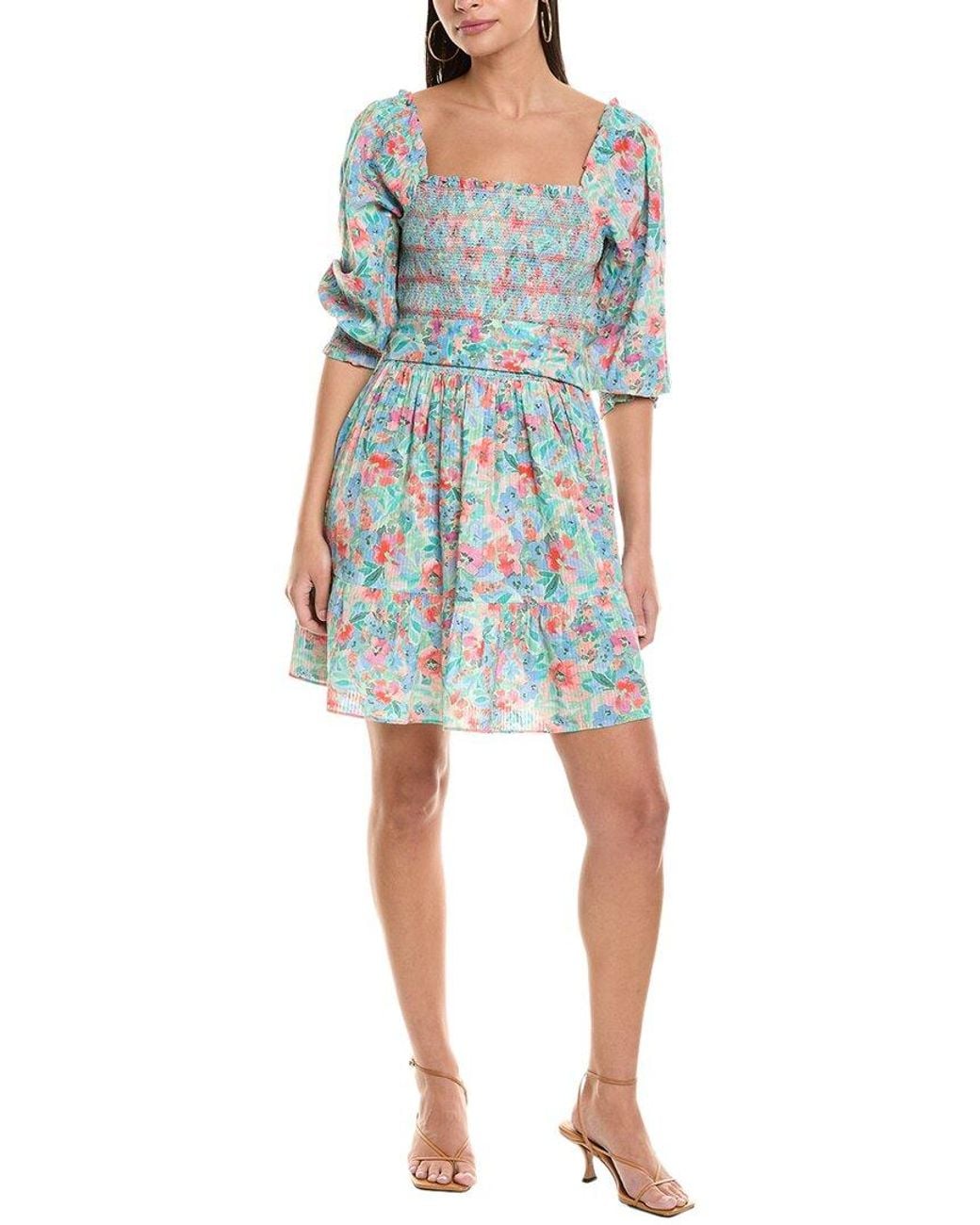 Shoshanna Blue Celina Mini Dress