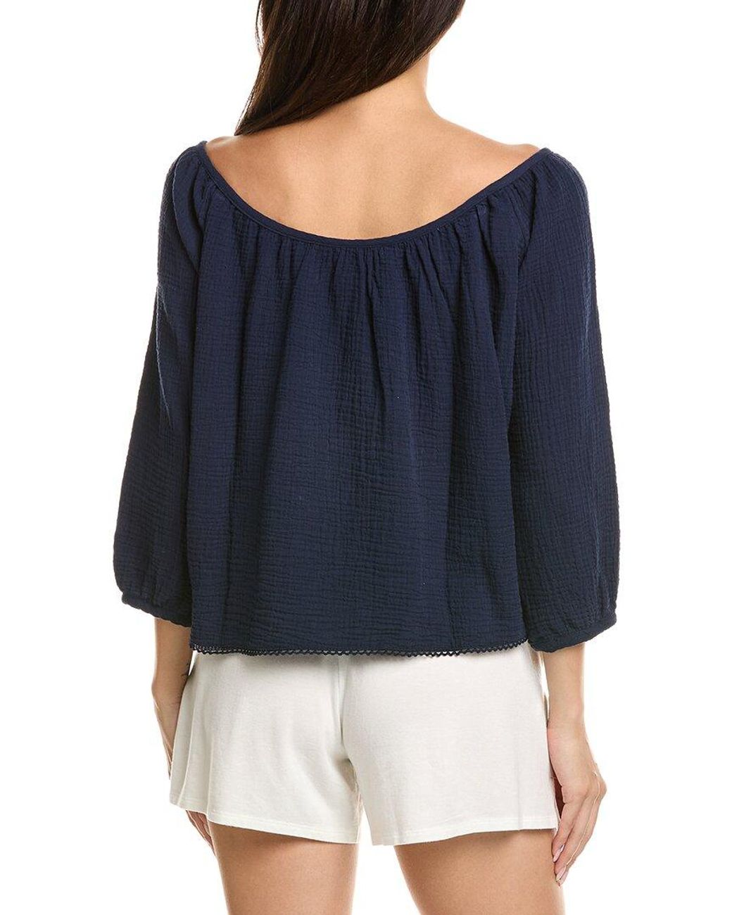 Petite Plume Blue Gauze Willow Top