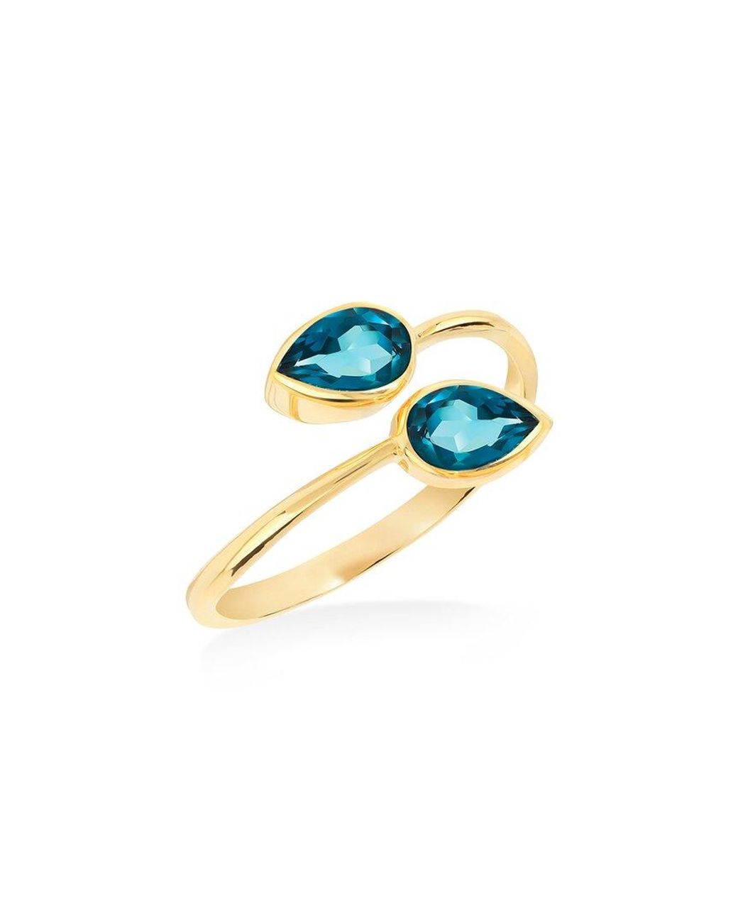 TIRAMISU White 14K Over 1.08 Ct. Tw. London Topaz Solitaire Ring