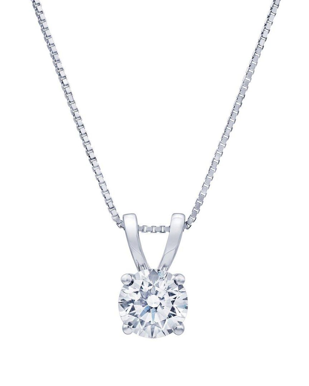 Lab Grown Diamonds Metallic 14K 1.00 Ct. Tw. Lab Grown Diamond Box Chain Necklace