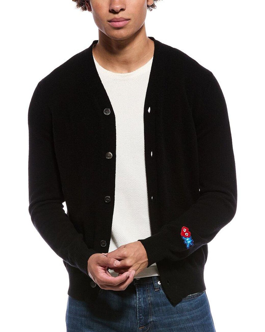 COMME DES GARÇONS PLAY Black Comme Des Garçons Play Wool Cardigan for men