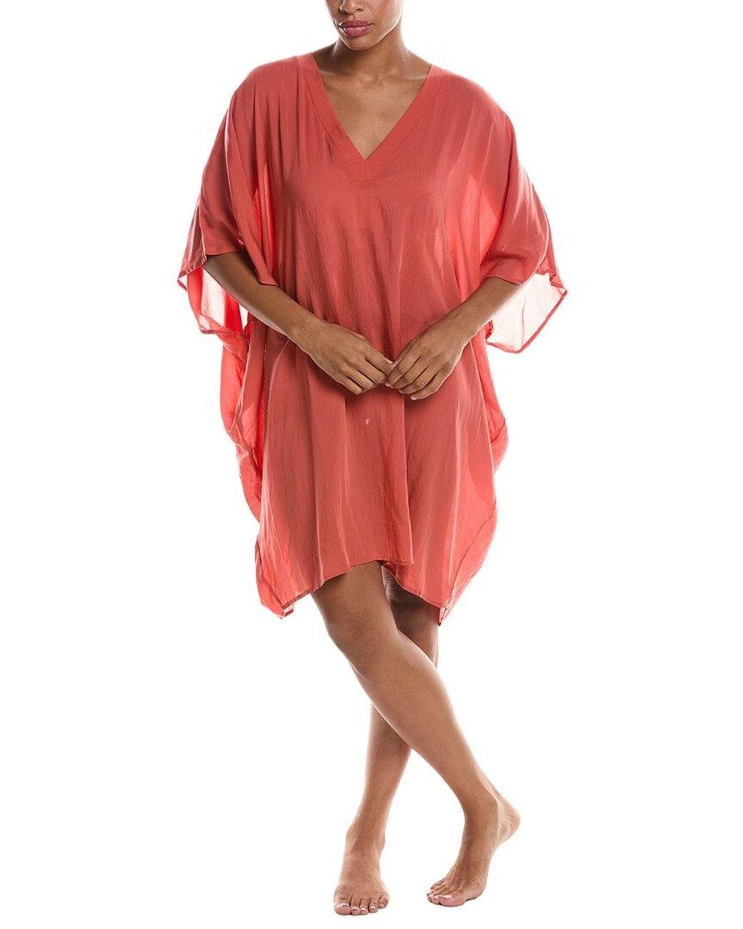 Wolford Red Cover Up Short Caftan