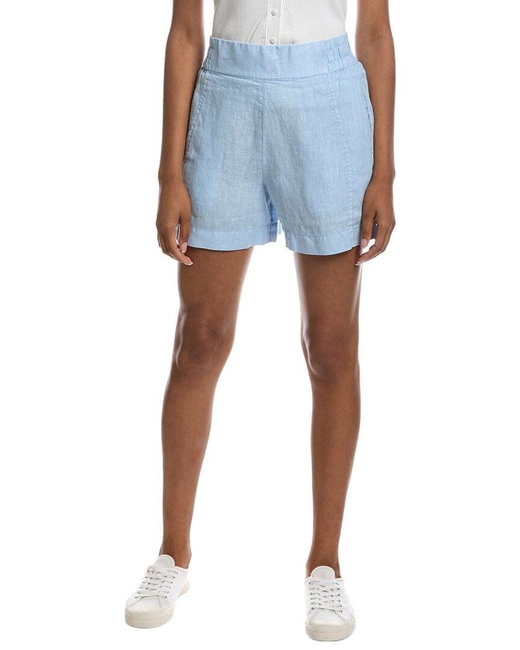 Michael Stars Blue Mavis Linen Short