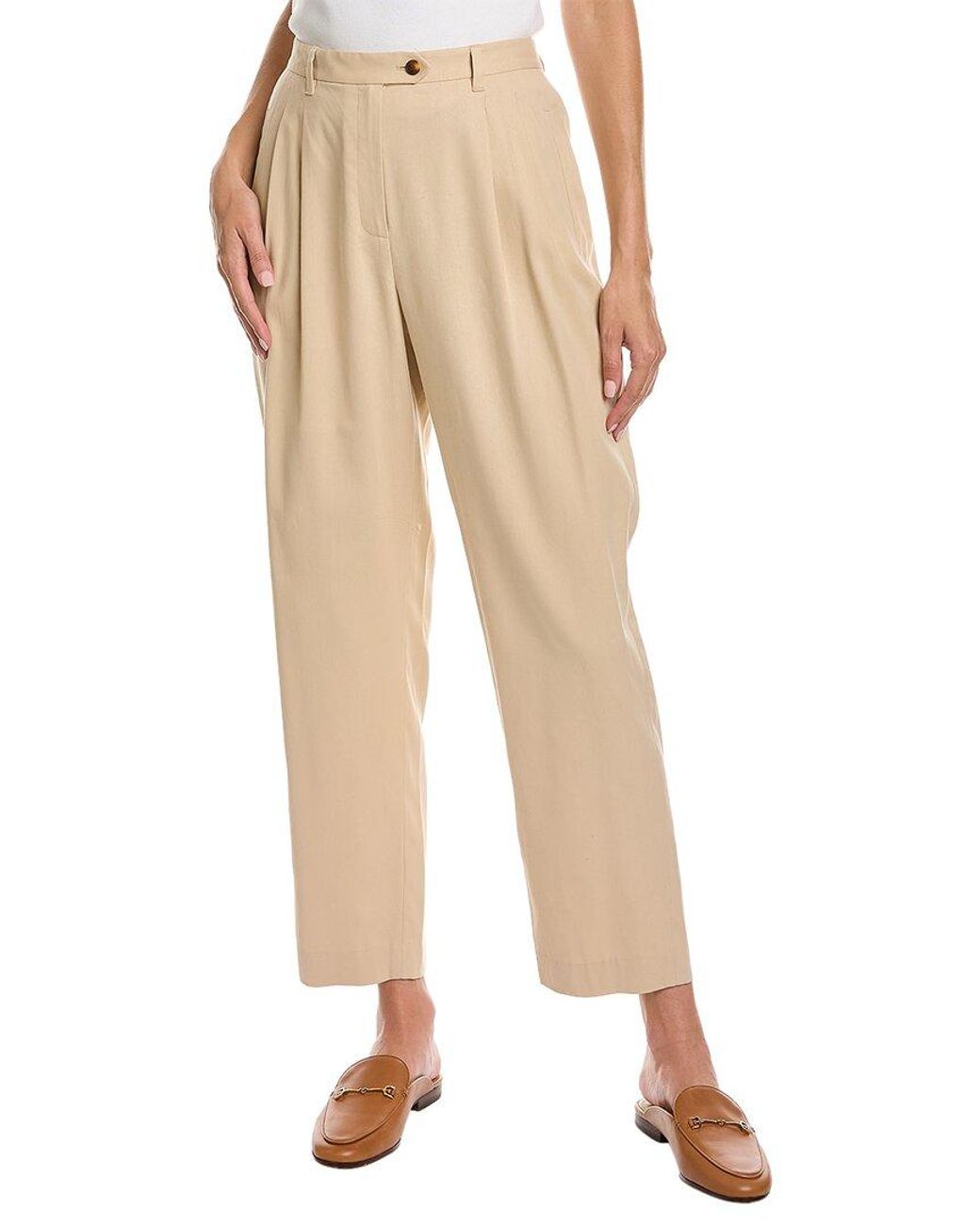 Lafayette 148 New York Natural Bridger Pleated Pant