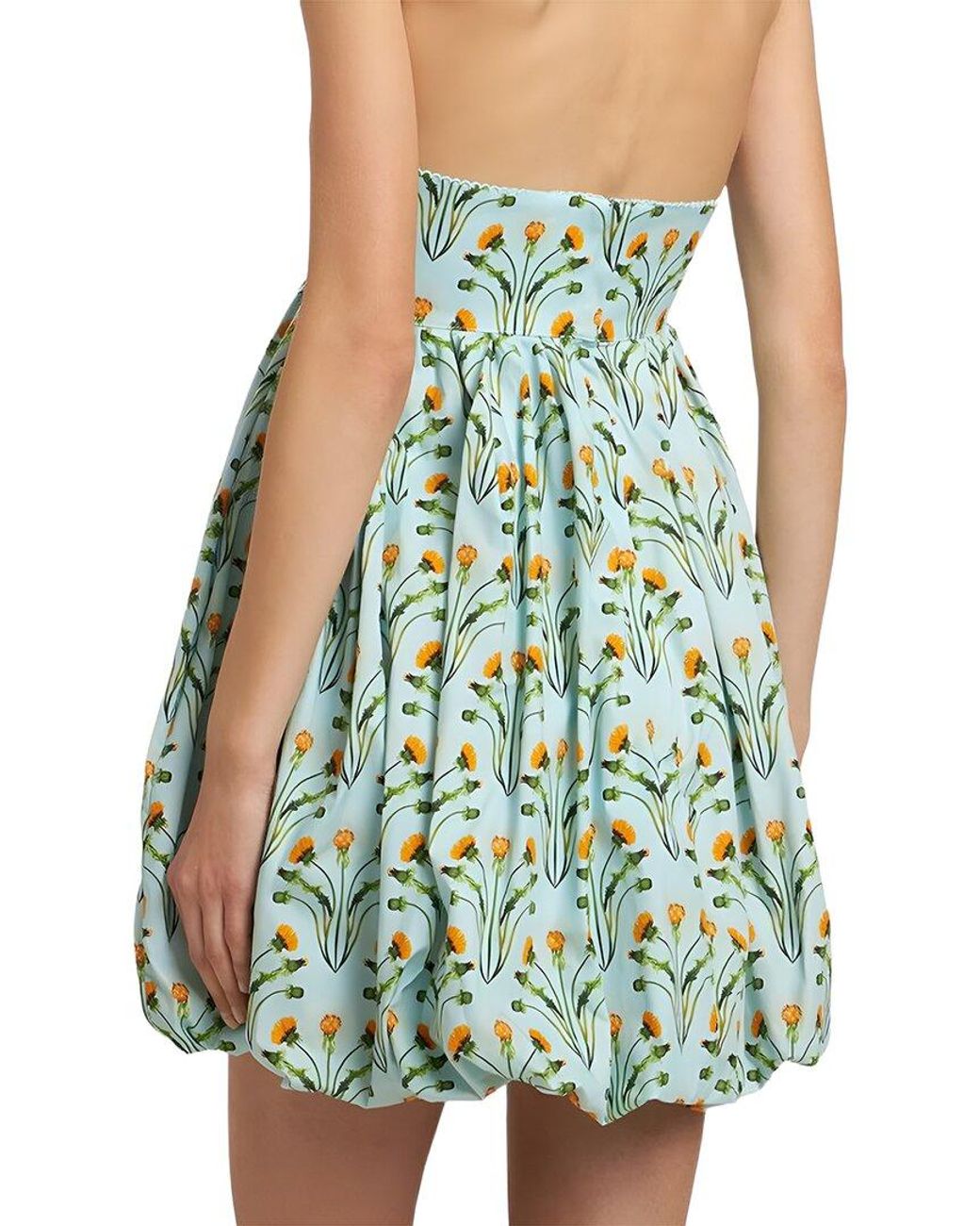 Linda Charm Green Printed Mini Dress
