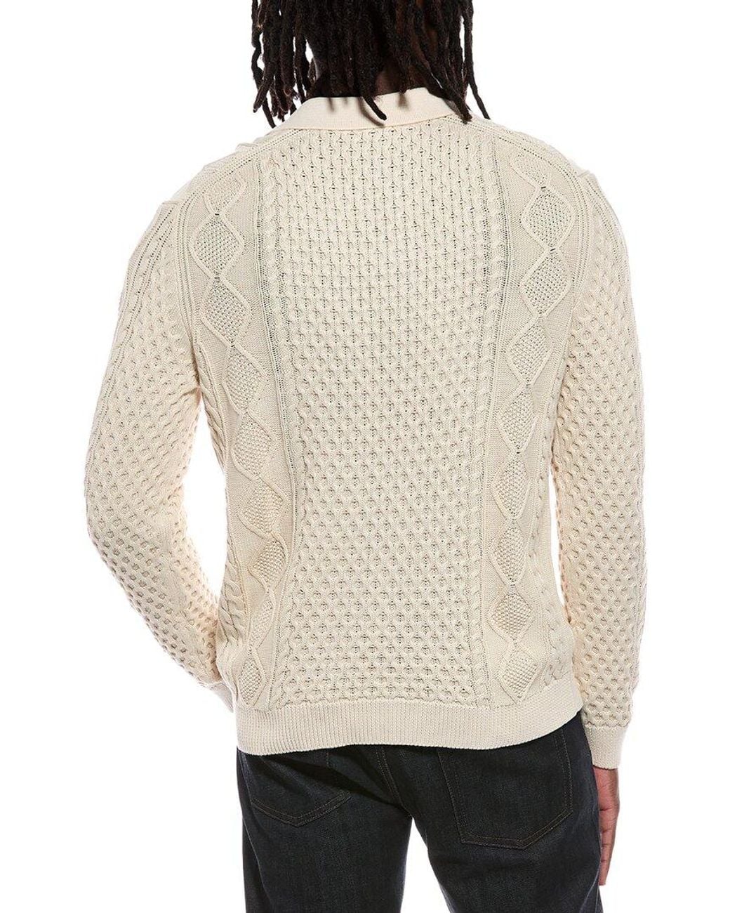 John Varvatos Natural Haynes Johnny Collar Sweater for men